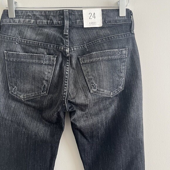 NWT Agolde Chloe Jeans distressed Size 24 Black - Picture 12 of 16